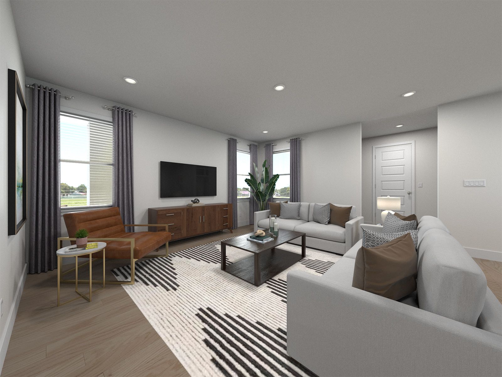Great room in the Fraser floorplan.