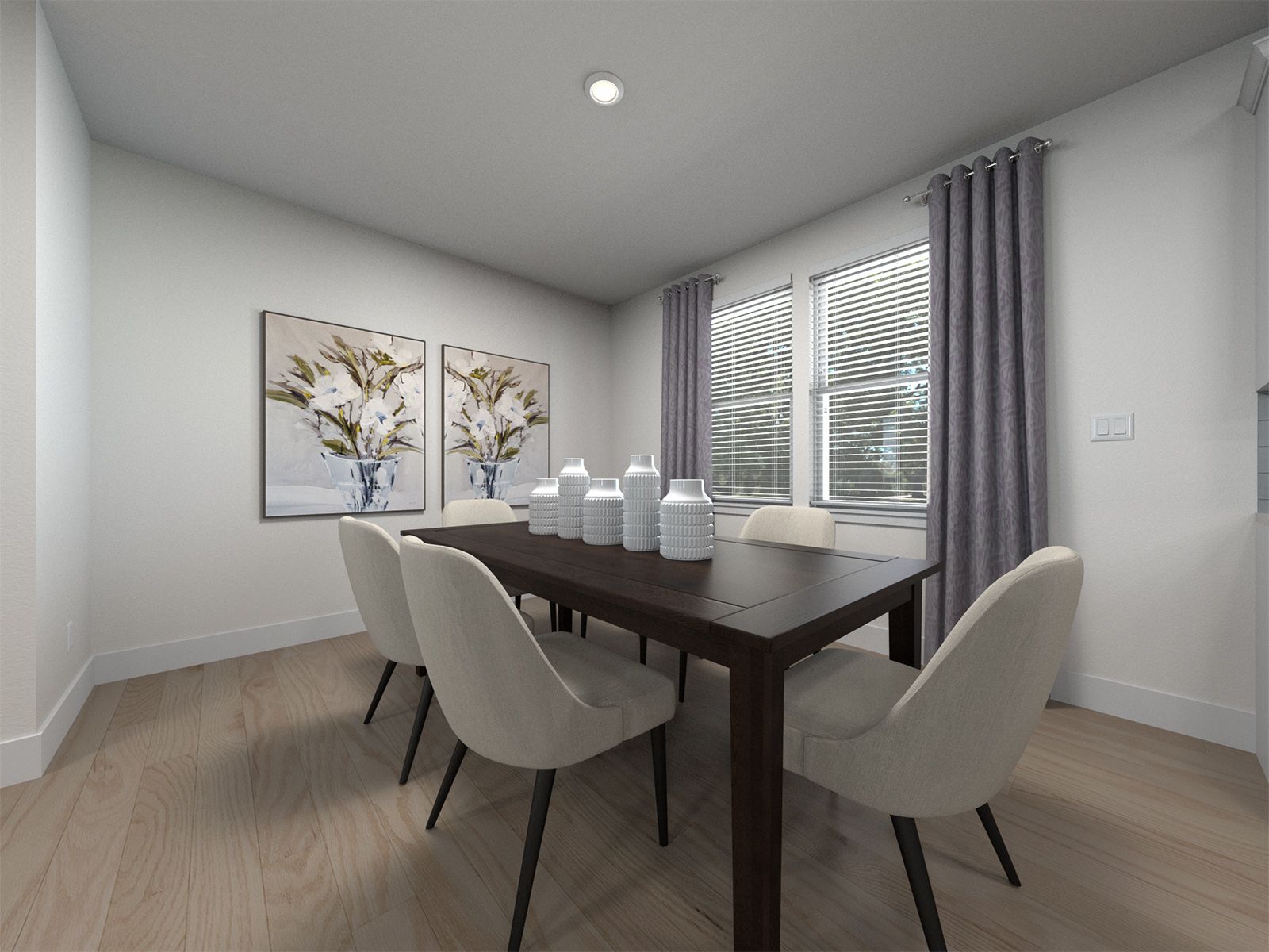 Dining area in the Fraser floorplan.