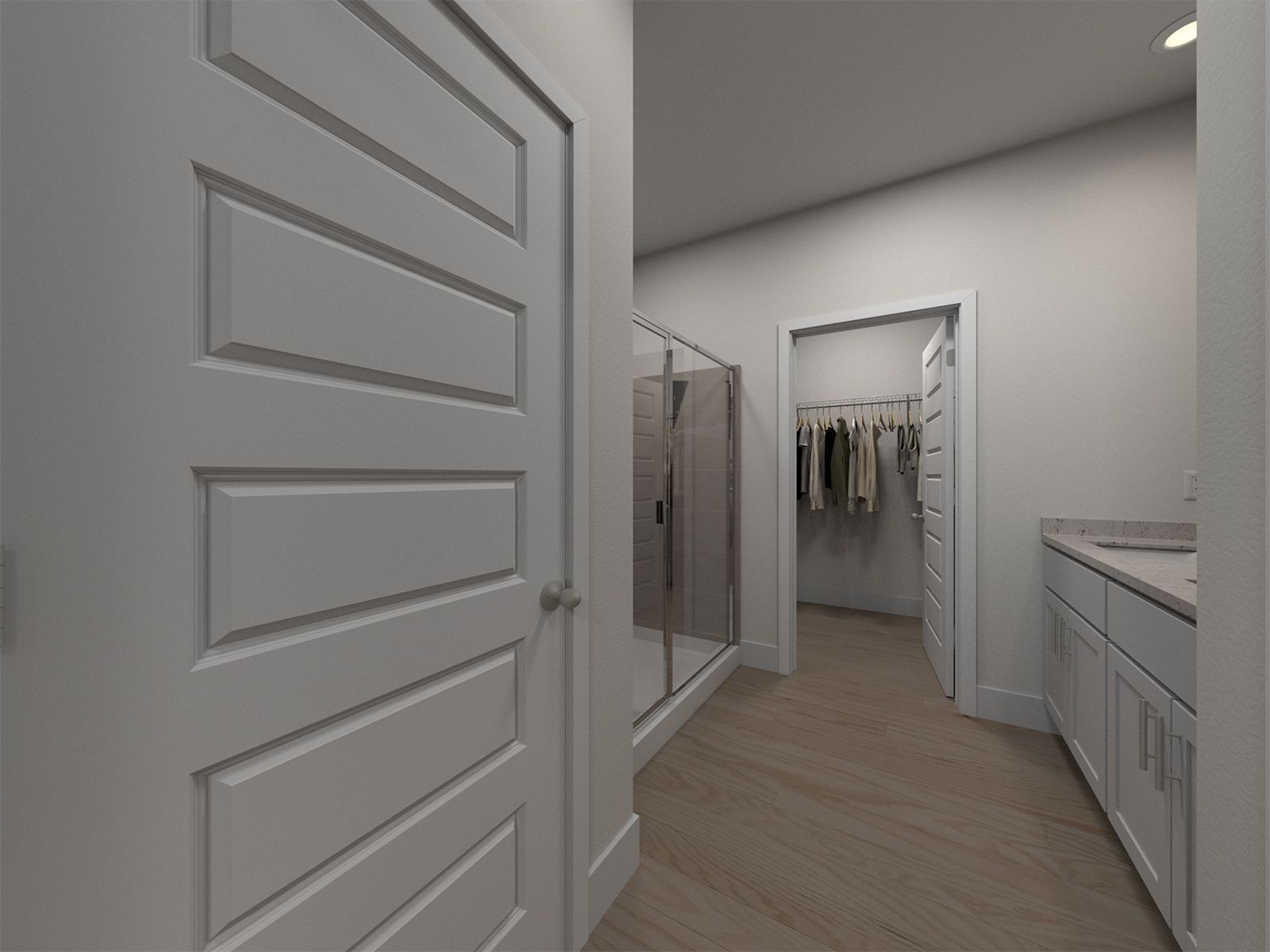 Primary bathroom in the Fraser floorplan.