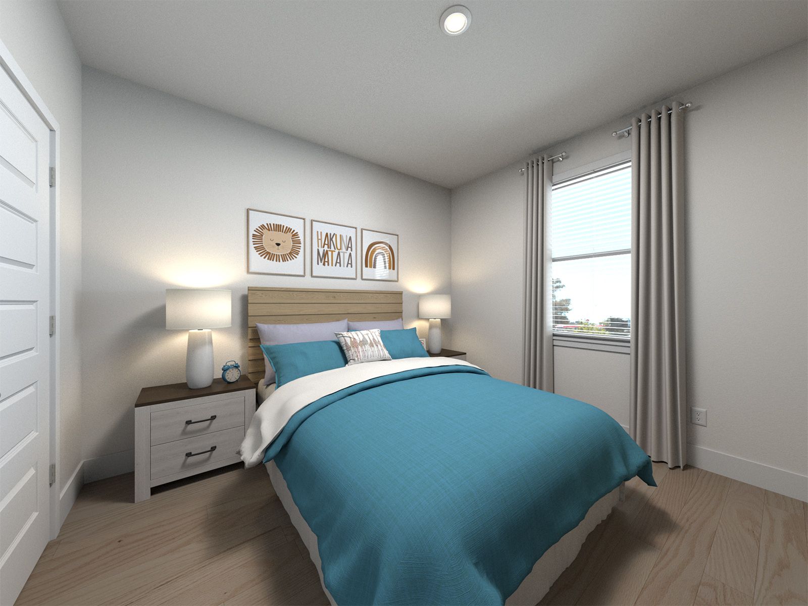 Secondary bedroom in the Fraser floorplan.