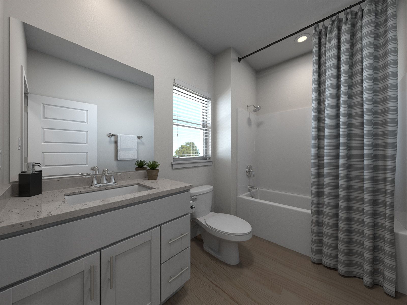 Secondary bathroom in the Fraser floorplan.