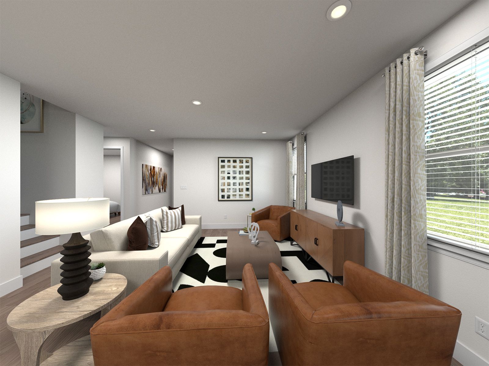 Living room in the Mackenzie floorplan.