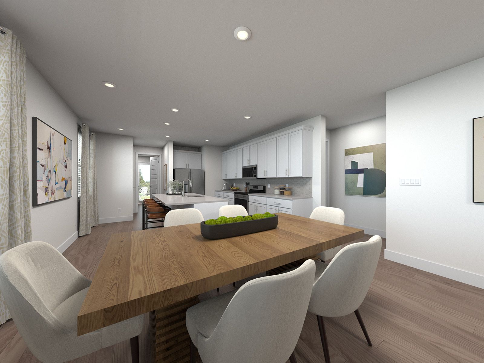 Dining area in the Mackenzie floorplan.