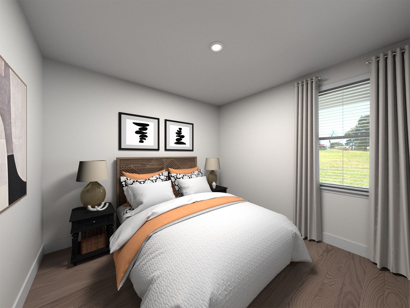 Secondary bedroom in the Mackenzie floorplan.