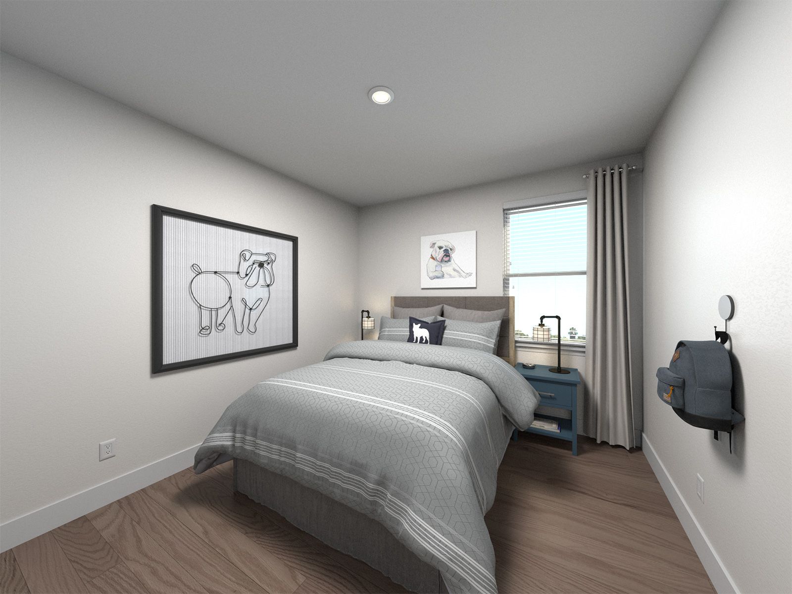 Secondary bedroom in the Mackenzie floorplan.
