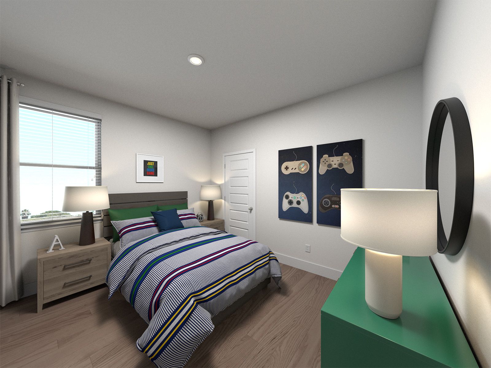Secondary bedroom in the Mackenzie floorplan.