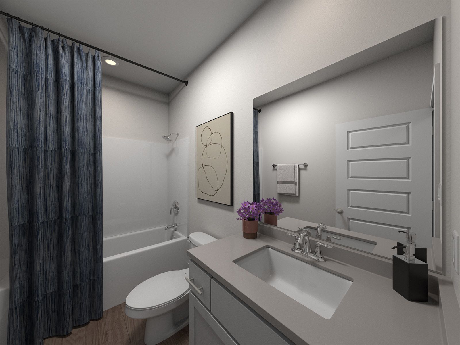 Secondary bathroom in the Mackenzie floorplan.
