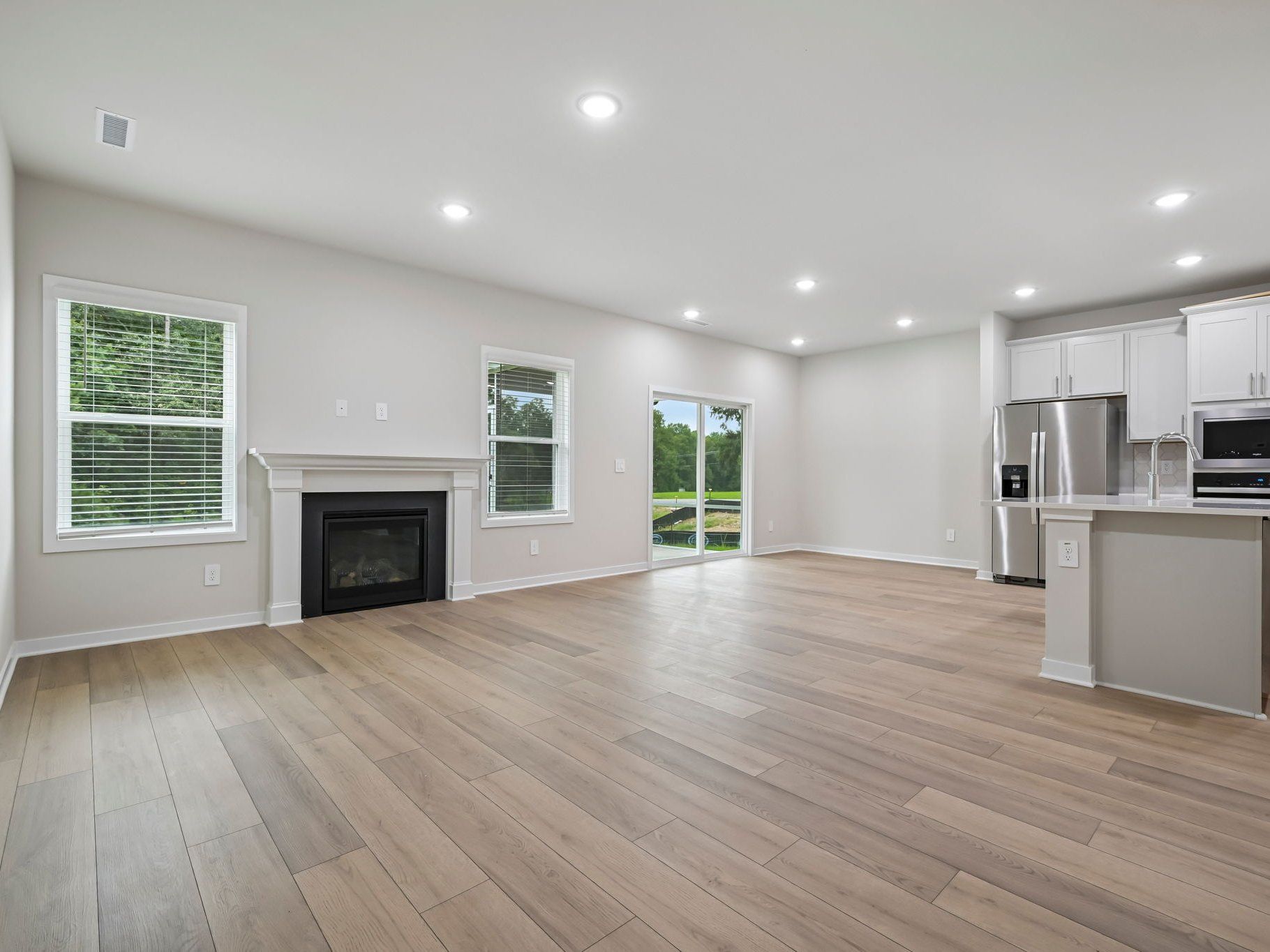 Great room in the Chatham floorplan at a Meritage Homes community in Wendell, NC.