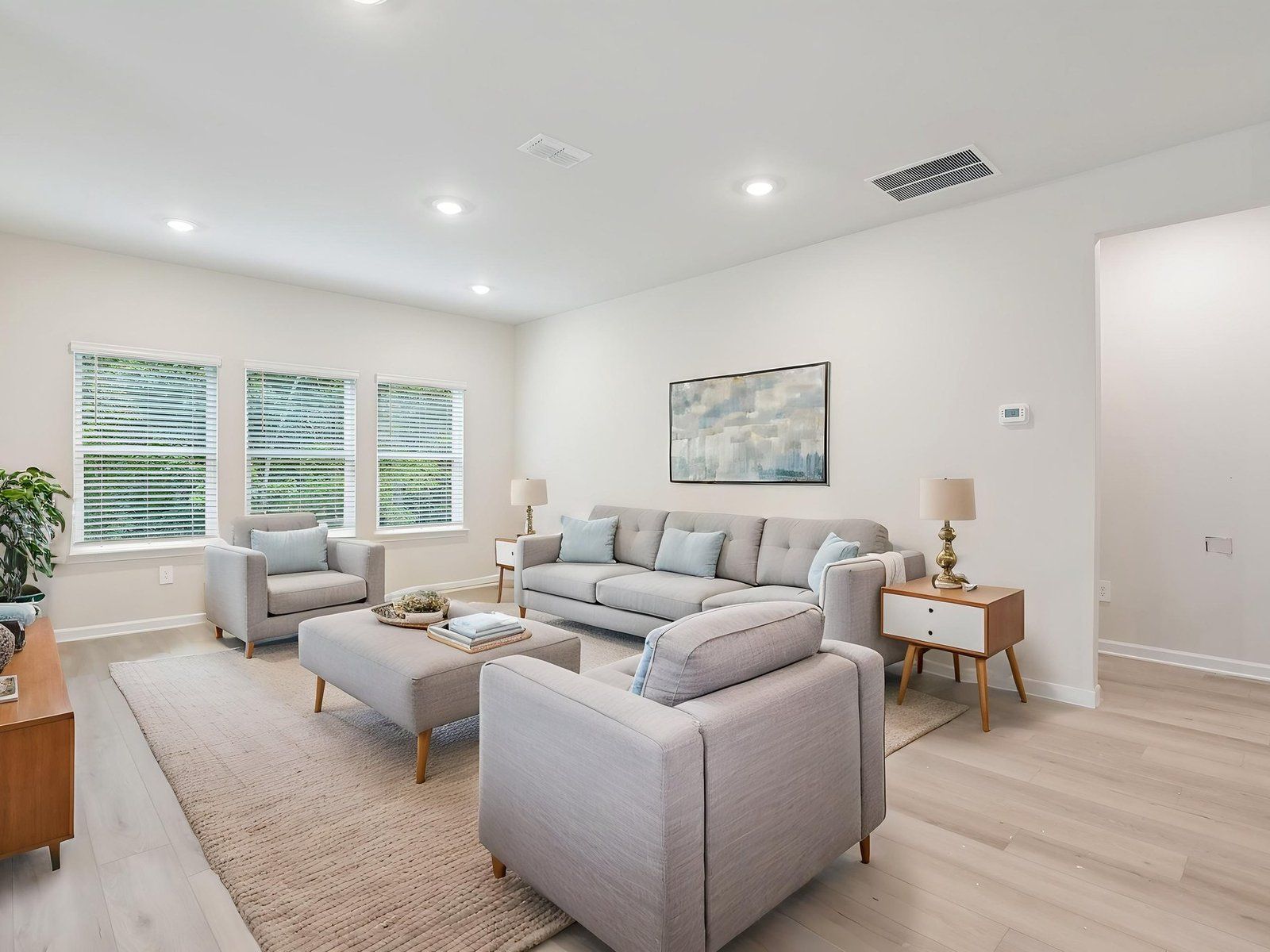 The Finesse White interior package modeled at Harmony Manor.