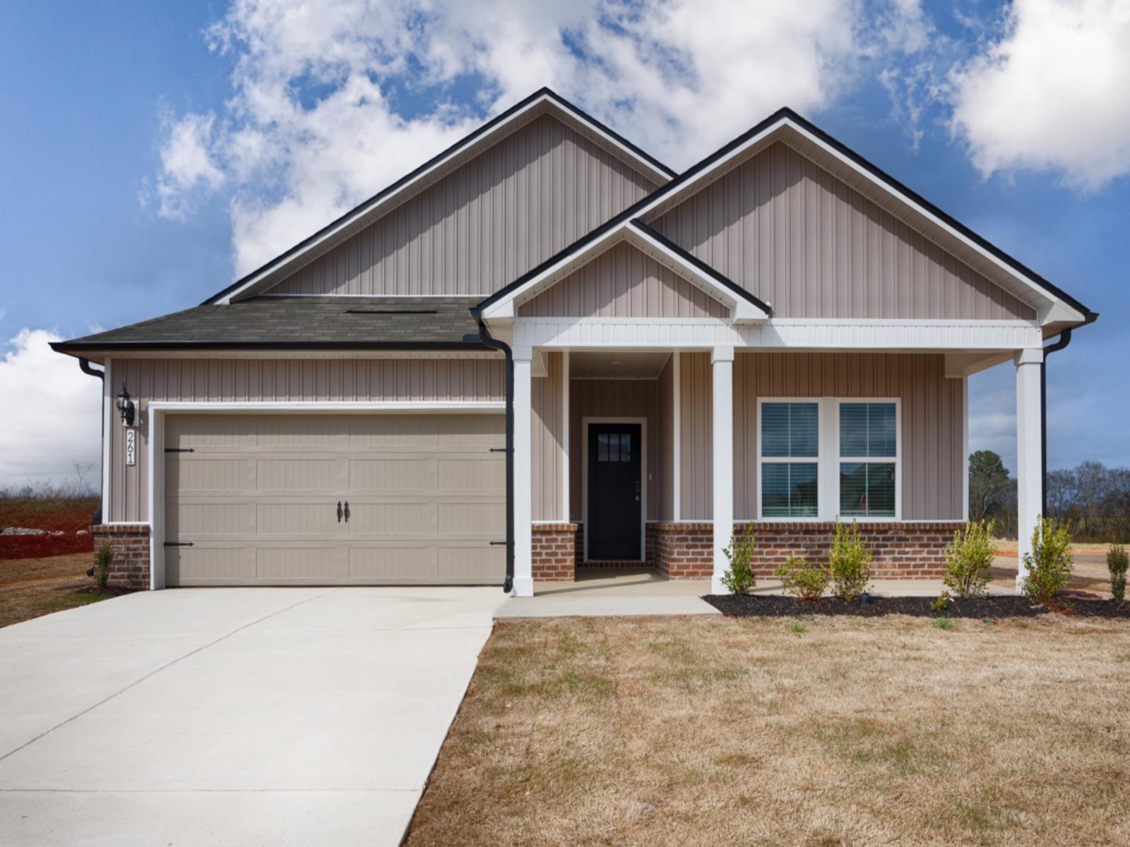 The Gibson floorplan with Elevation F modeled at Kendall Farms.