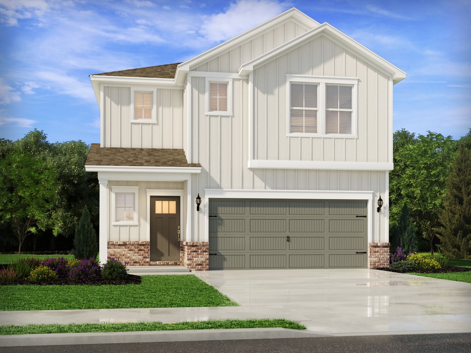 The Kirkwood floorplan with Elevation F modeled at Madison Preserve.