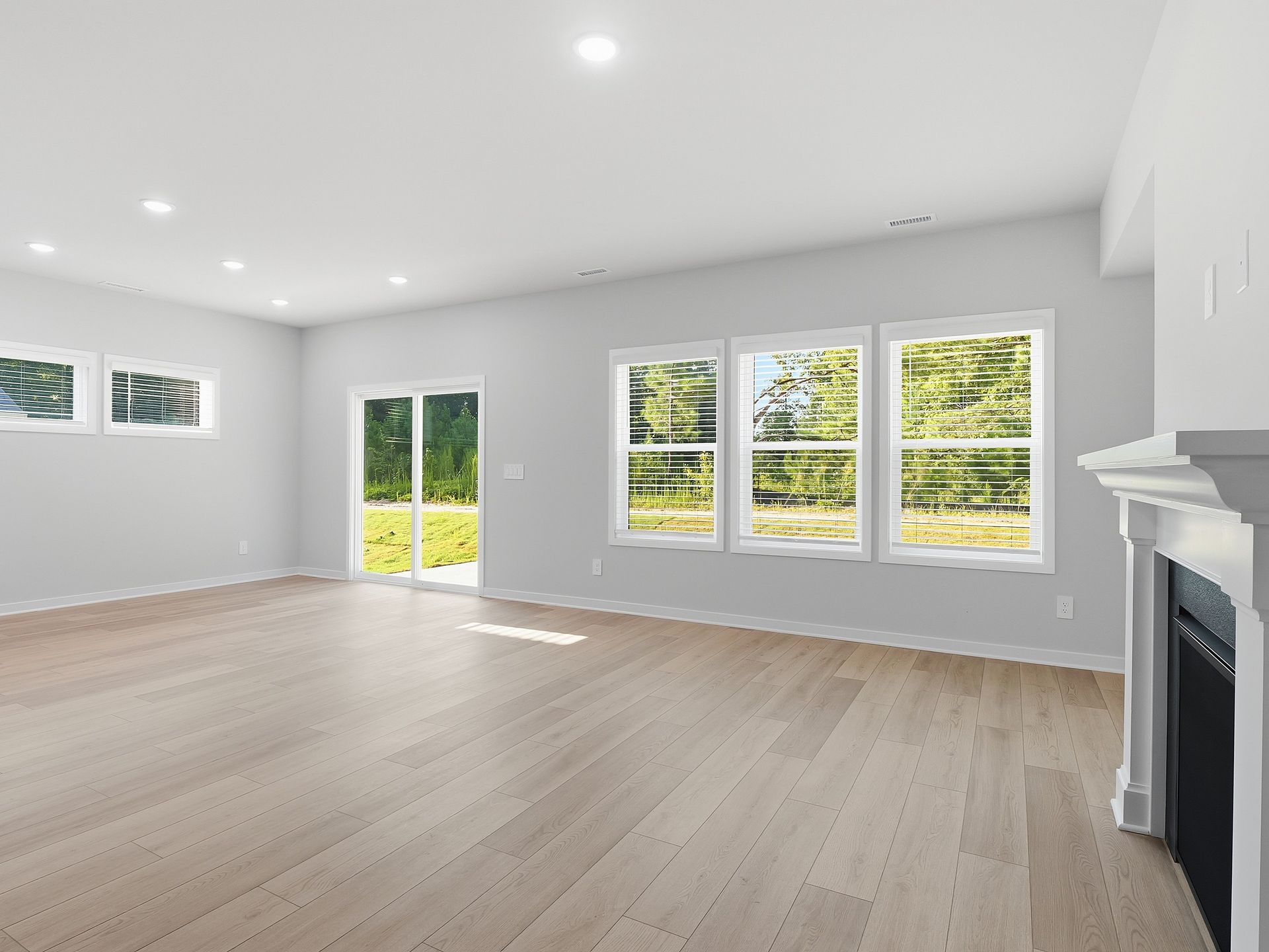 Great room in the Johnson floorplan at a Meritage Homes community in Wendell, NC.