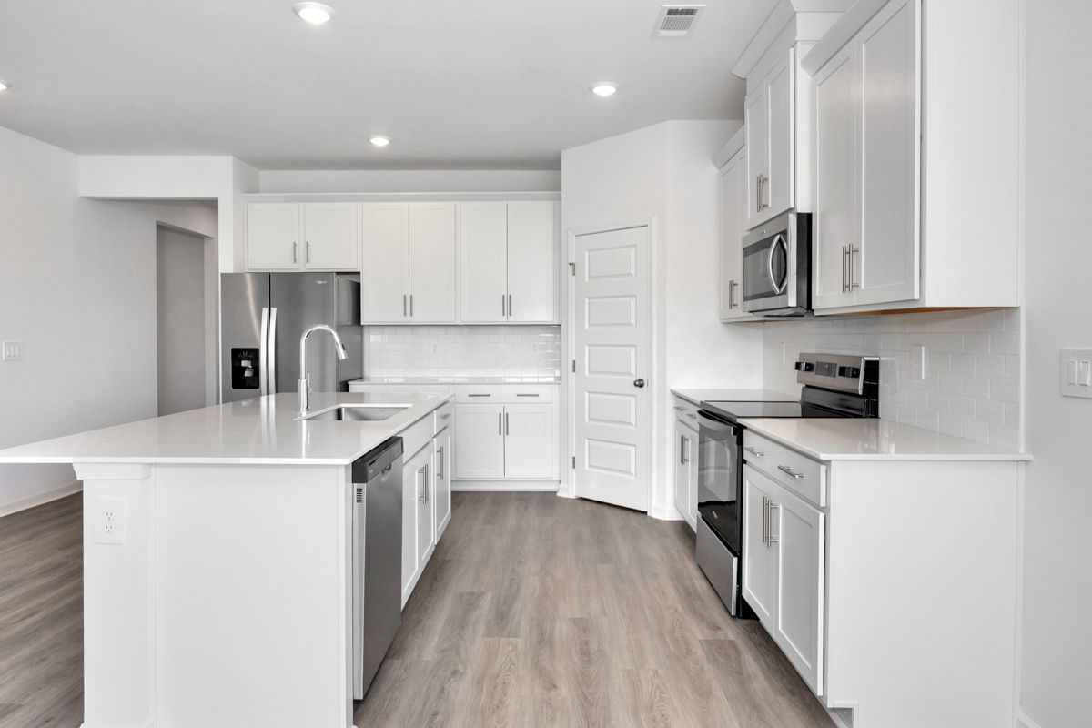 The Newport floorplan with the Cozy White interior package.
