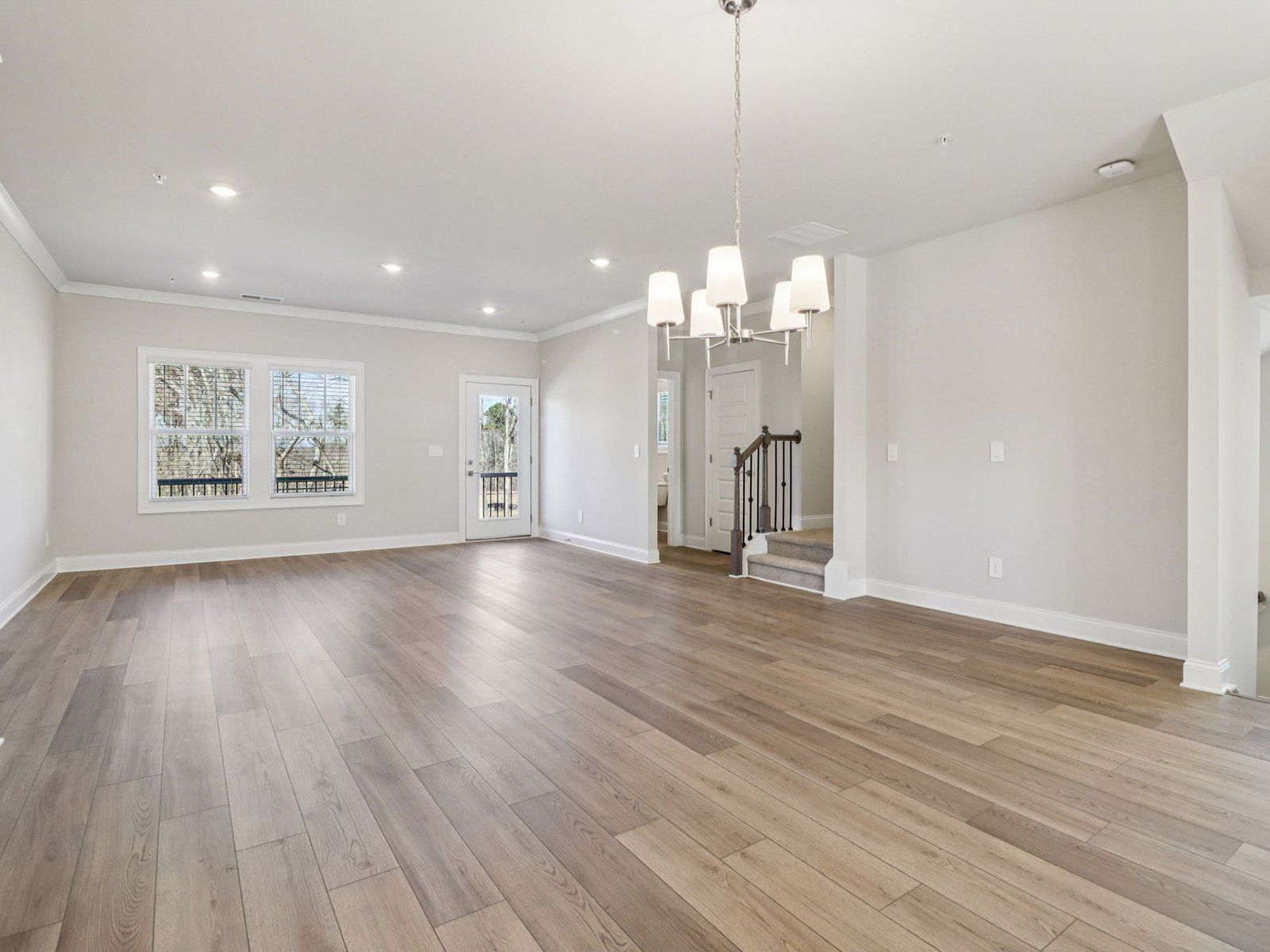 The Leighton End Unit floorplan with the Modern Rustic Slate interior package.