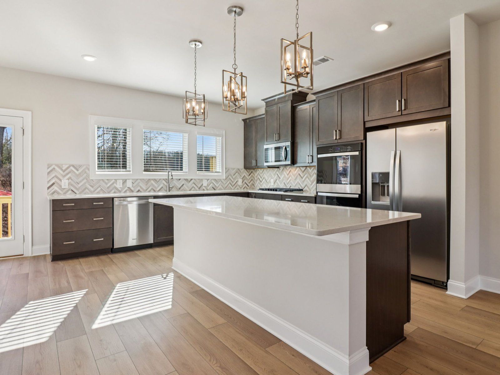 The Leighton End Unit floorplan with the Modern Rustic Slate interior package.
