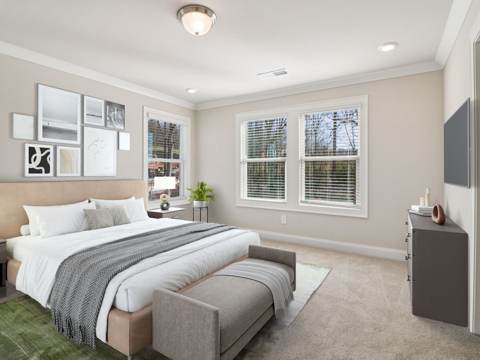 The Leighton End Unit floorplan with the Modern Rustic Slate interior package.