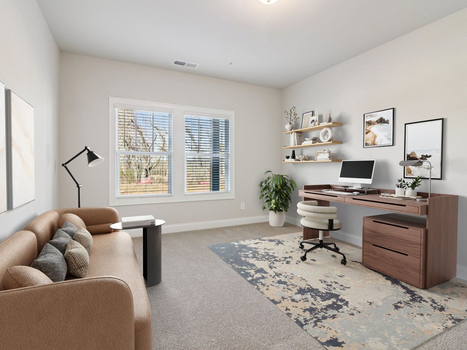 The Leighton End Unit floorplan with the Modern Rustic Slate interior package.