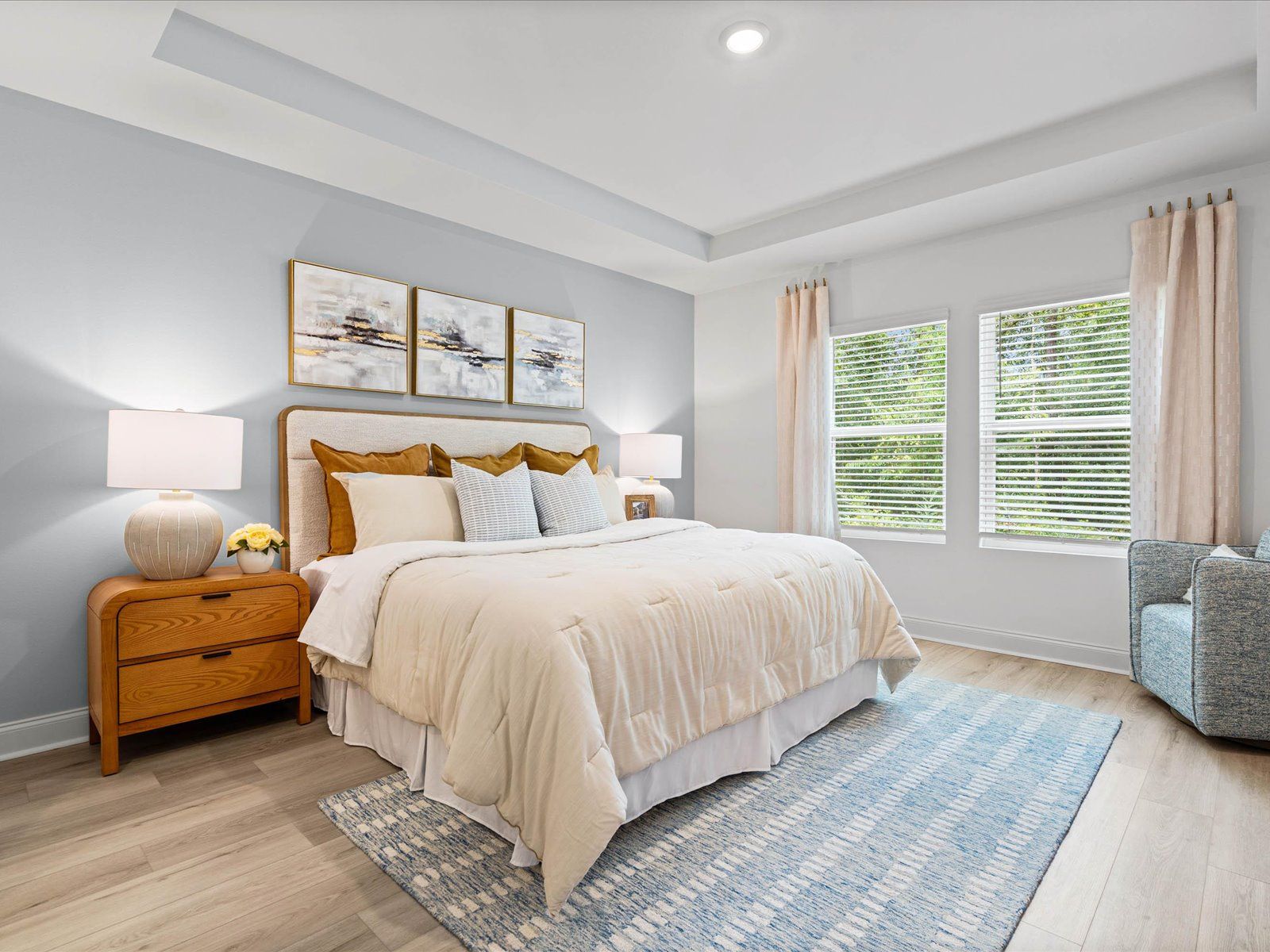 Primary Bedroom in the Newport floorplan at a Meritage Homes community in Gulfport, MS.