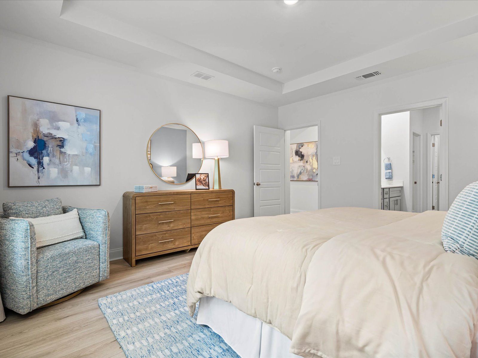 Primary Bedroom in the Newport floorplan at a Meritage Homes community in Gulfport, MS.