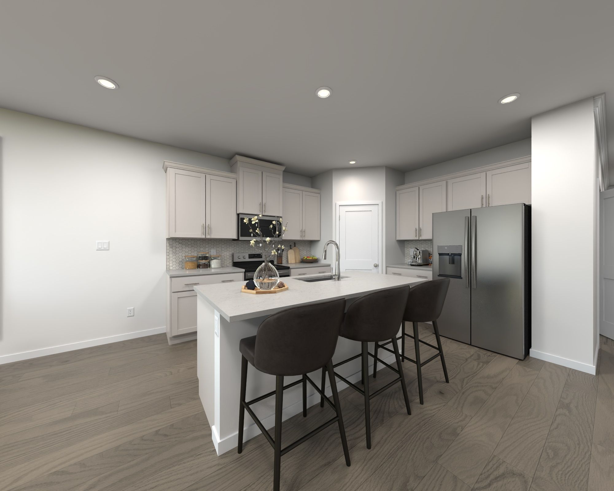 Kitchen the Quartz floorplan at a Meritage Homes community in Durham, NC.