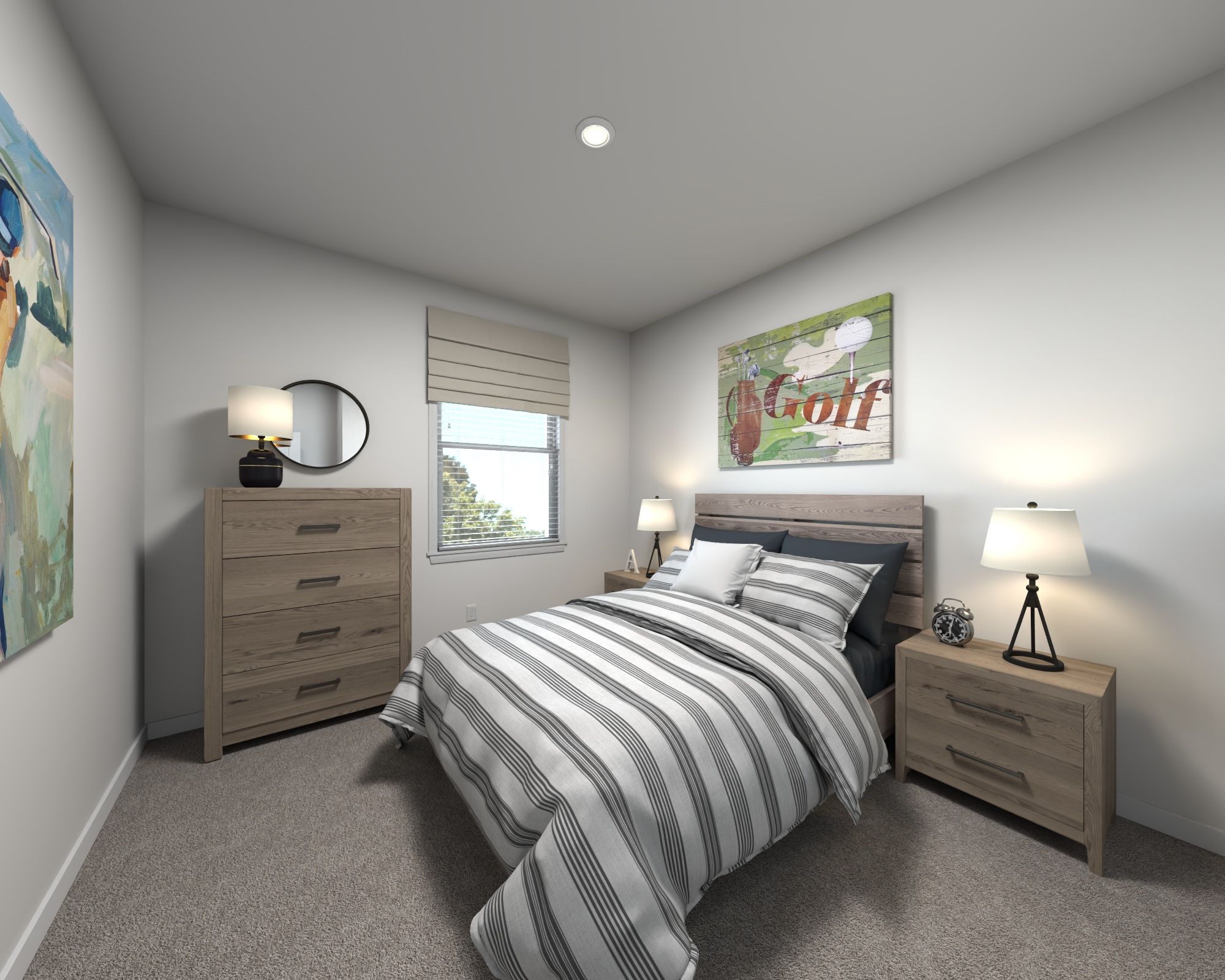 Secondary bedroom the Quartz floorplan at a Meritage Homes community in Durham, NC.
