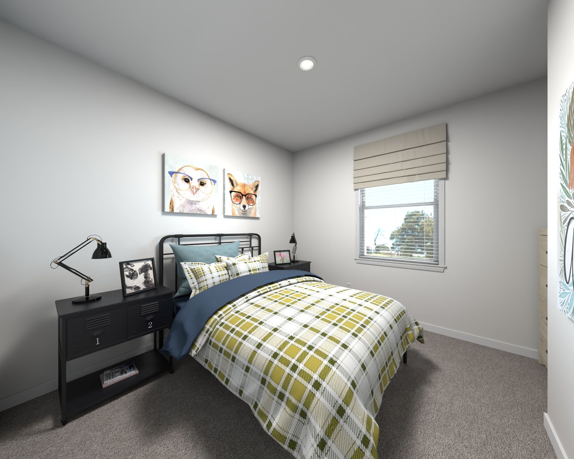 Secondary bedroom the Quartz floorplan at a Meritage Homes community in Durham, NC.