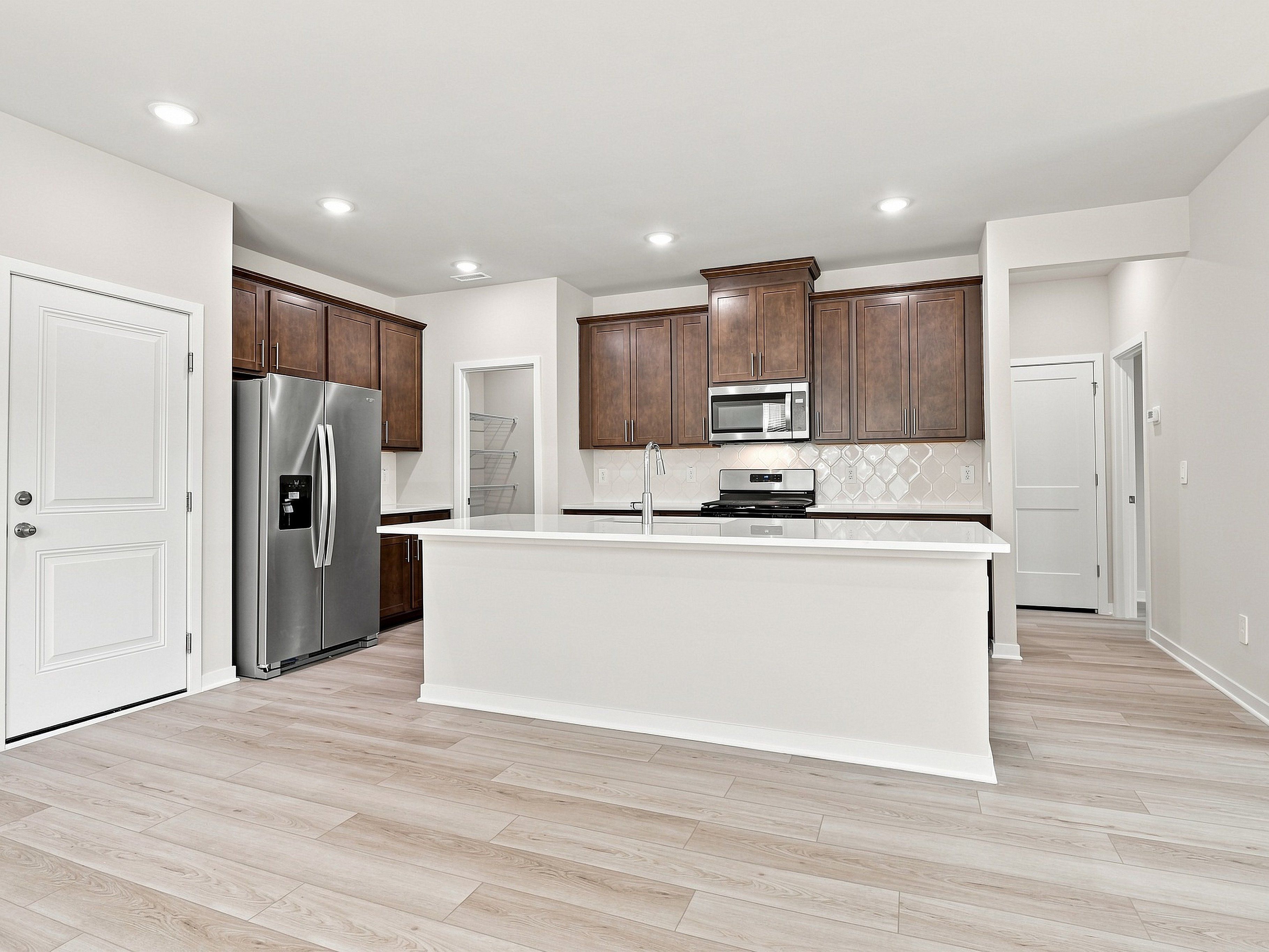 Kitchen in the Paisley floorplan at a Meritage Homes community in Durham, NC.