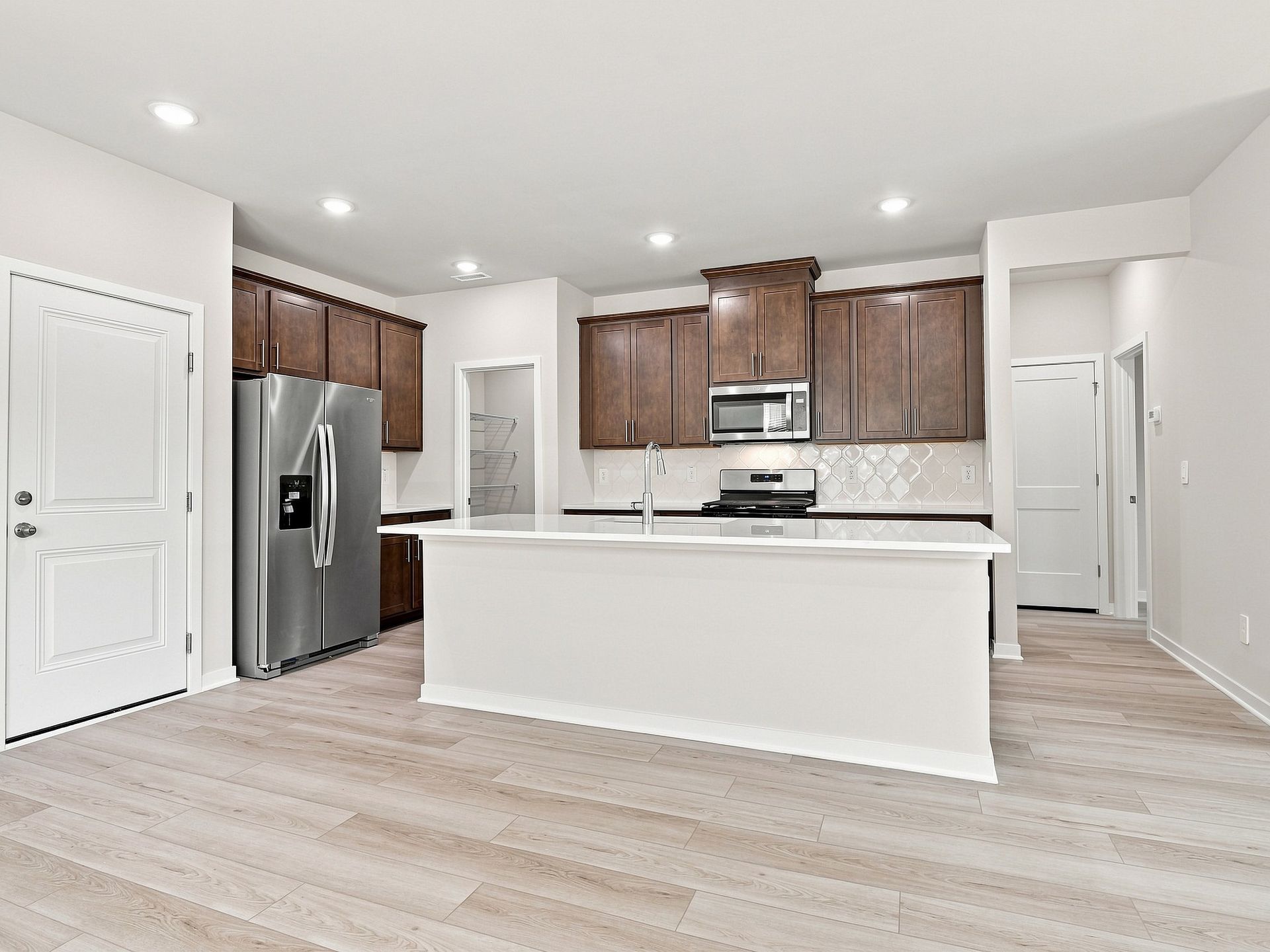Kitchen in the Paisley floorplan at a Meritage Homes community in Durham, NC.