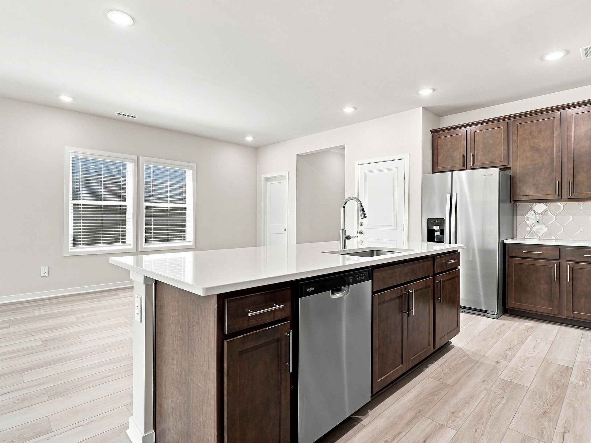 Kitchen in the Paisley floorplan at a Meritage Homes community in Durham, NC.