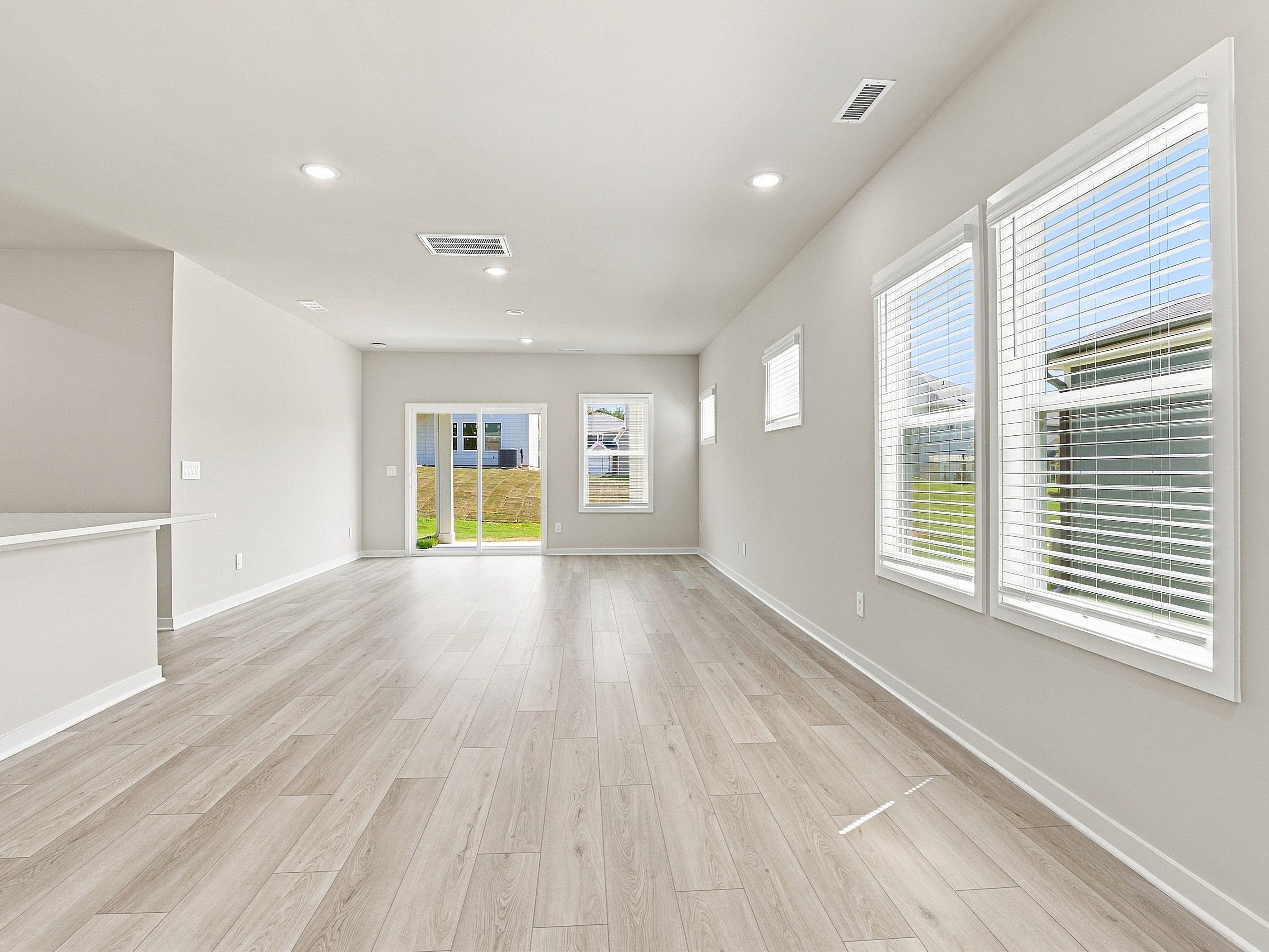 Great room in the Paisley floorplan at a Meritage Homes community in Durham, NC.