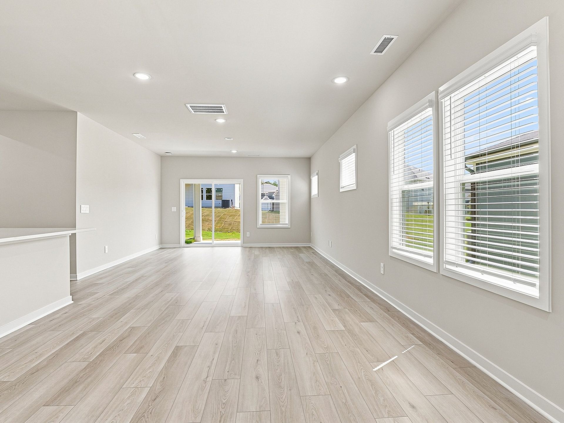 Great room in the Paisley floorplan at a Meritage Homes community in Durham, NC.