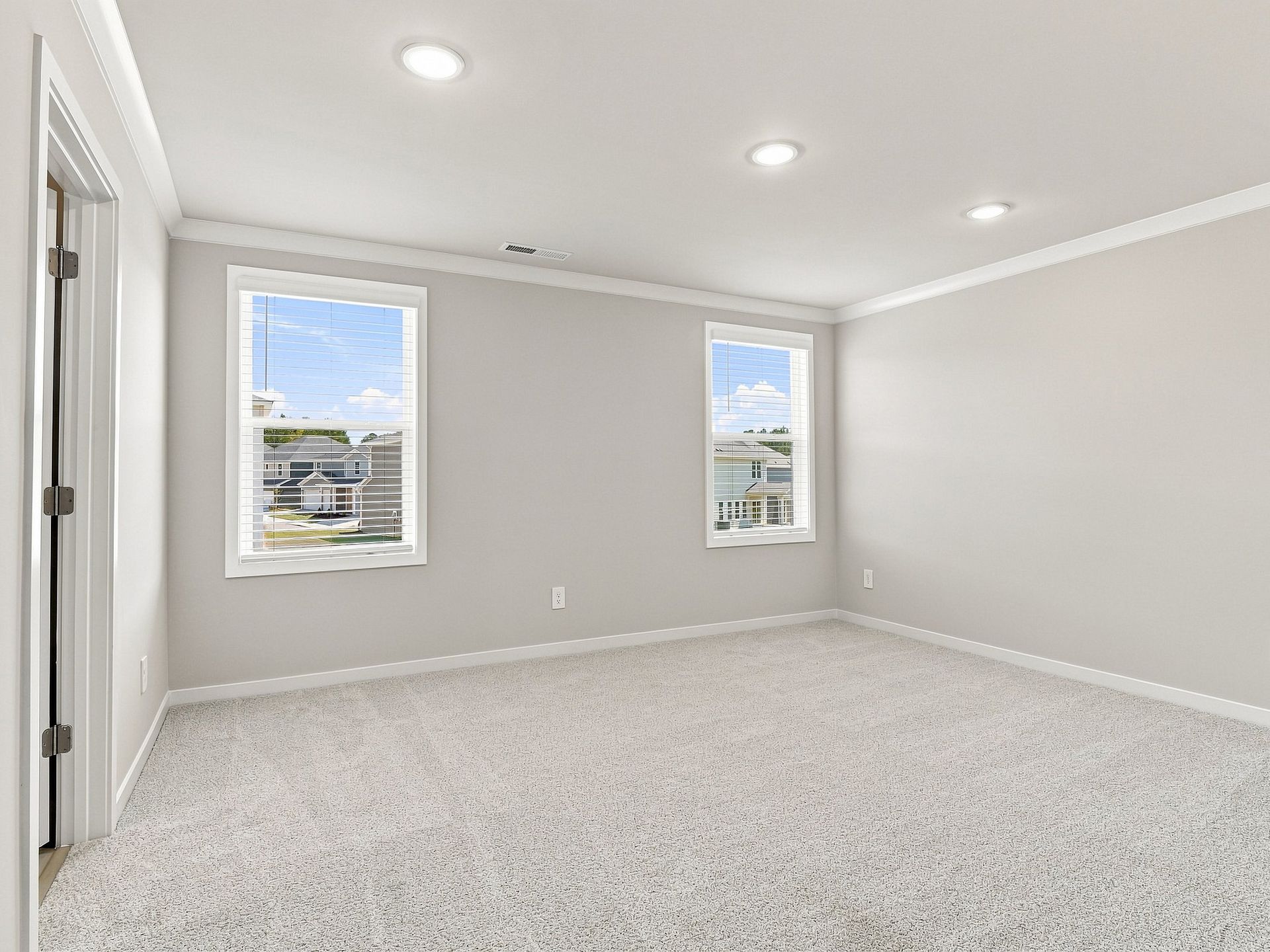 Primary bedroom in the Paisley floorplan at a Meritage Homes community in Durham, NC.