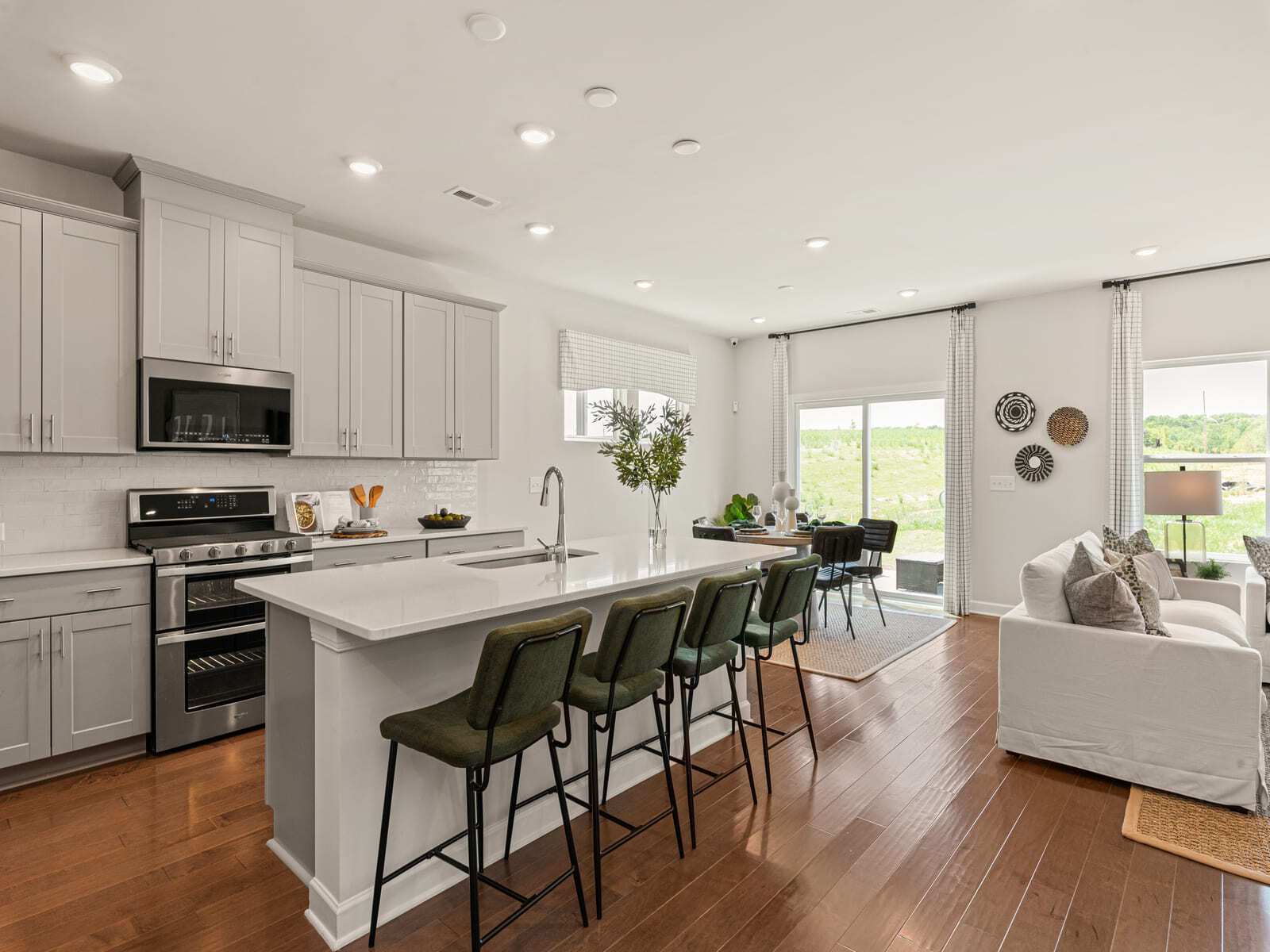 The open-concept floorplan makes hosting a breeze.