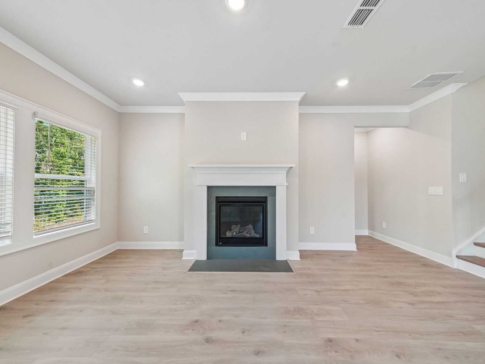 The Modern Glam Stone interior package modeled at River Pointe.
