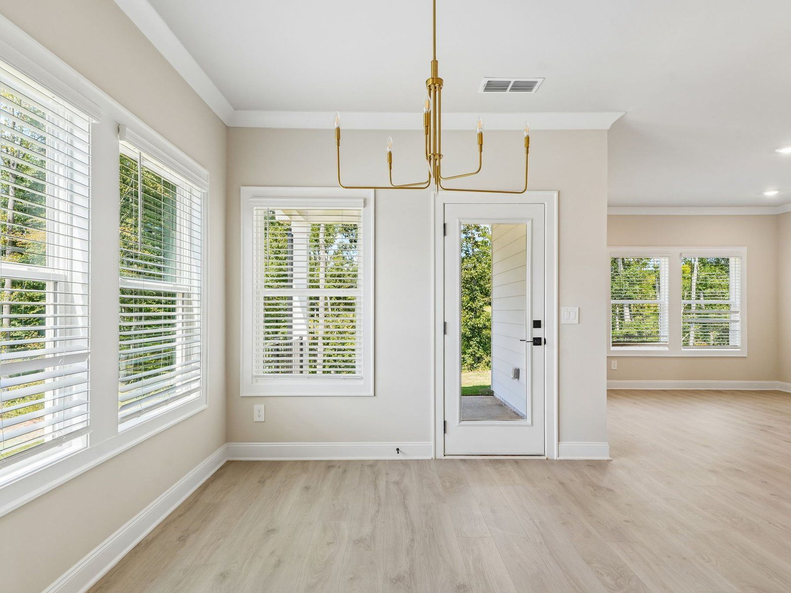 The Modern Glam Stone interior package modeled at River Pointe.
