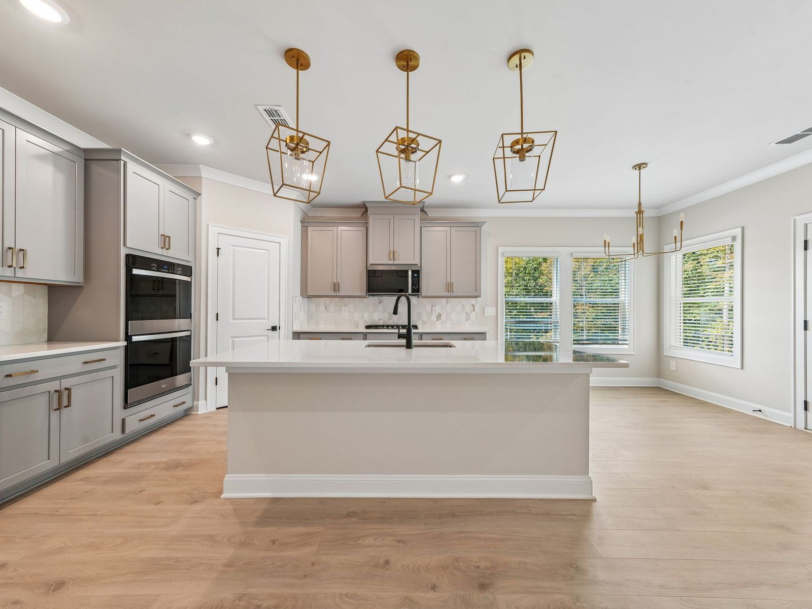 The Modern Glam Stone interior package modeled at River Pointe.