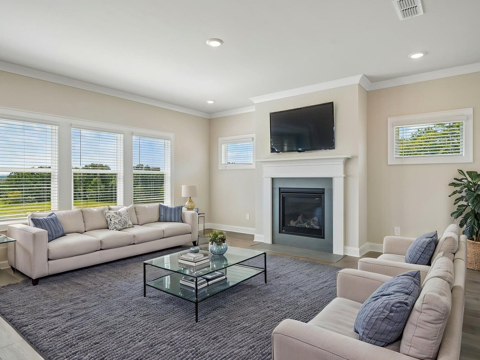 The Timeless Contrast interior package modeled at River Pointe.