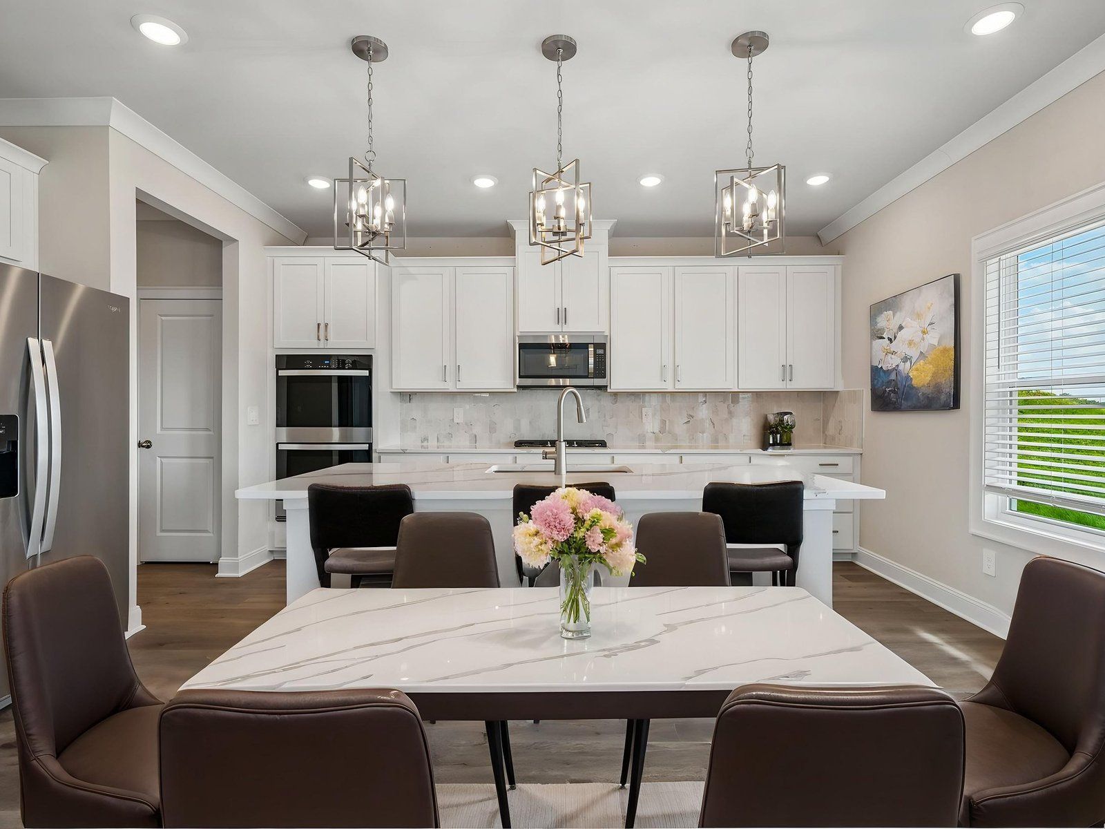 The Timeless Contrast interior package modeled at River Pointe.