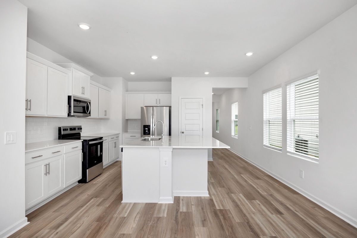 The Pendleton floorplan with the Charm White interior package modeled at Madison Preserve.