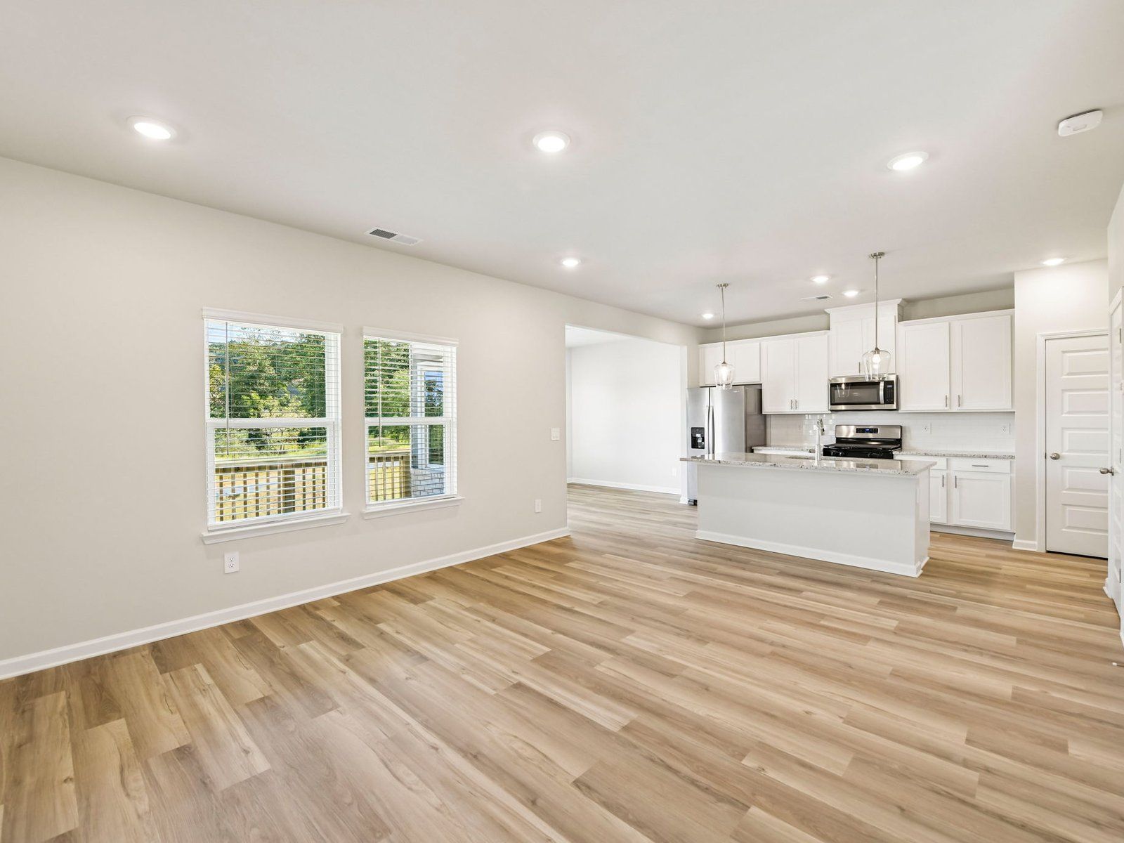 The Dallas Basement floorplan with the Charm Linen interior package.