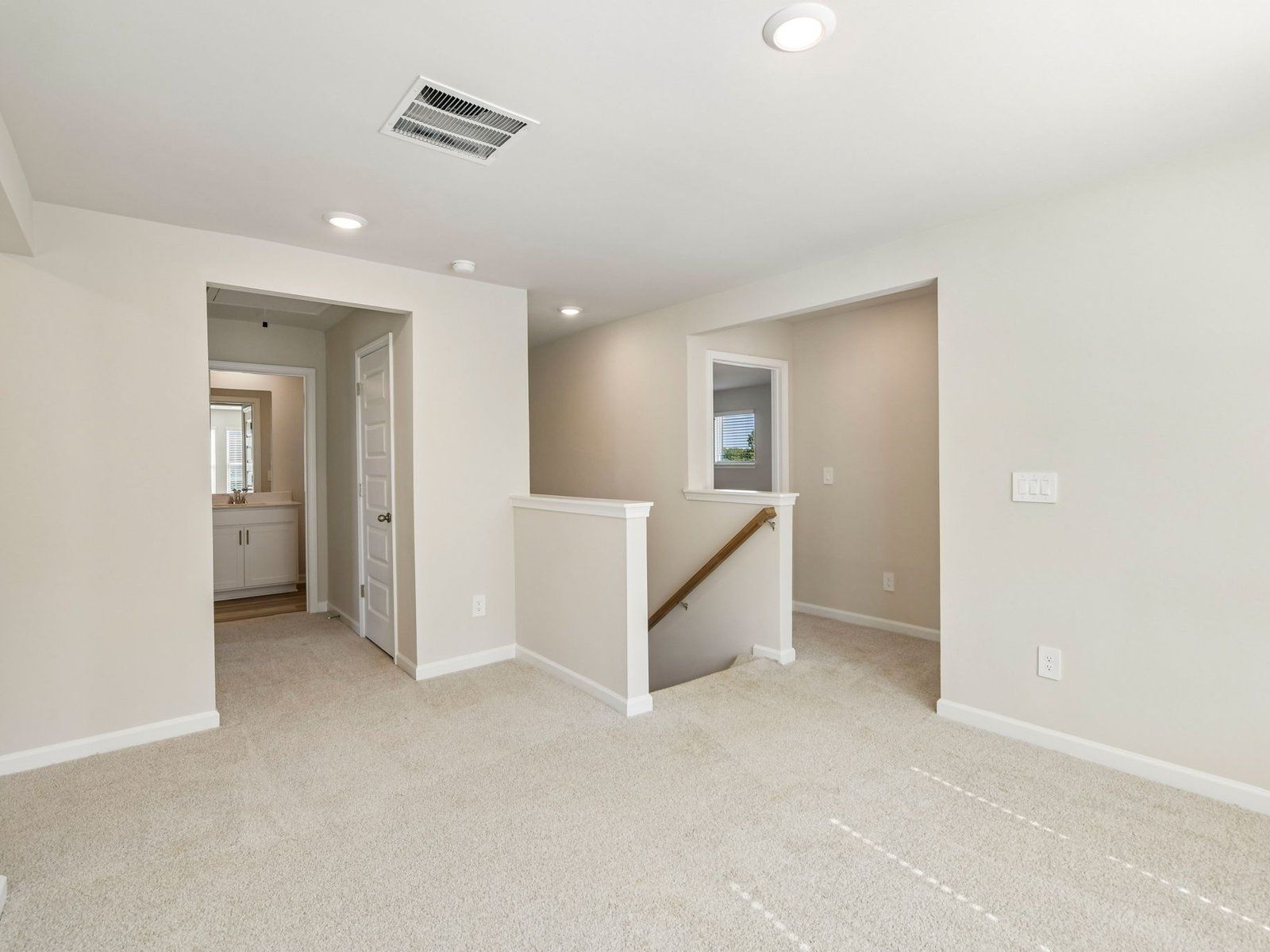 The Dallas Basement floorplan with the Charm Linen interior package.