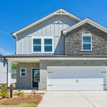 The Paisley floorplan with Elevation F modeled at Northwoods at Mirror Lake.