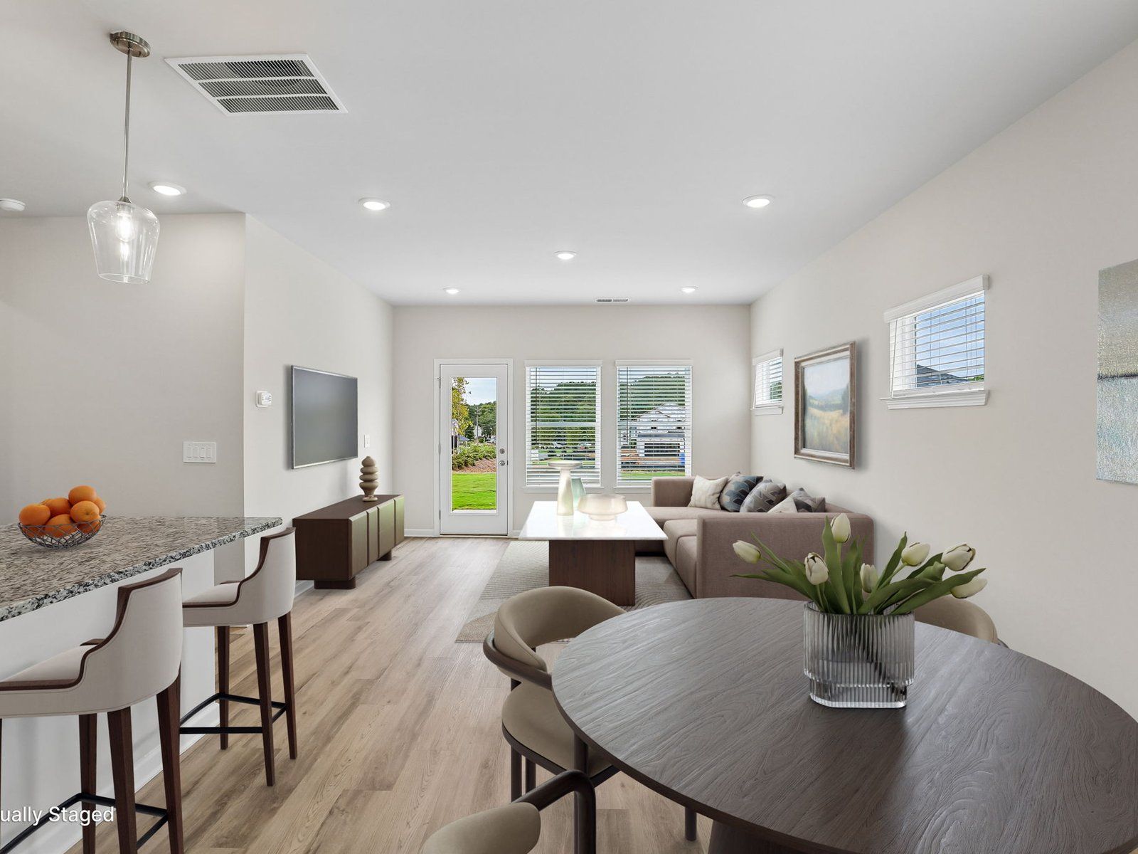 The Roswell floorplan with the Clarity Burlap interior package.