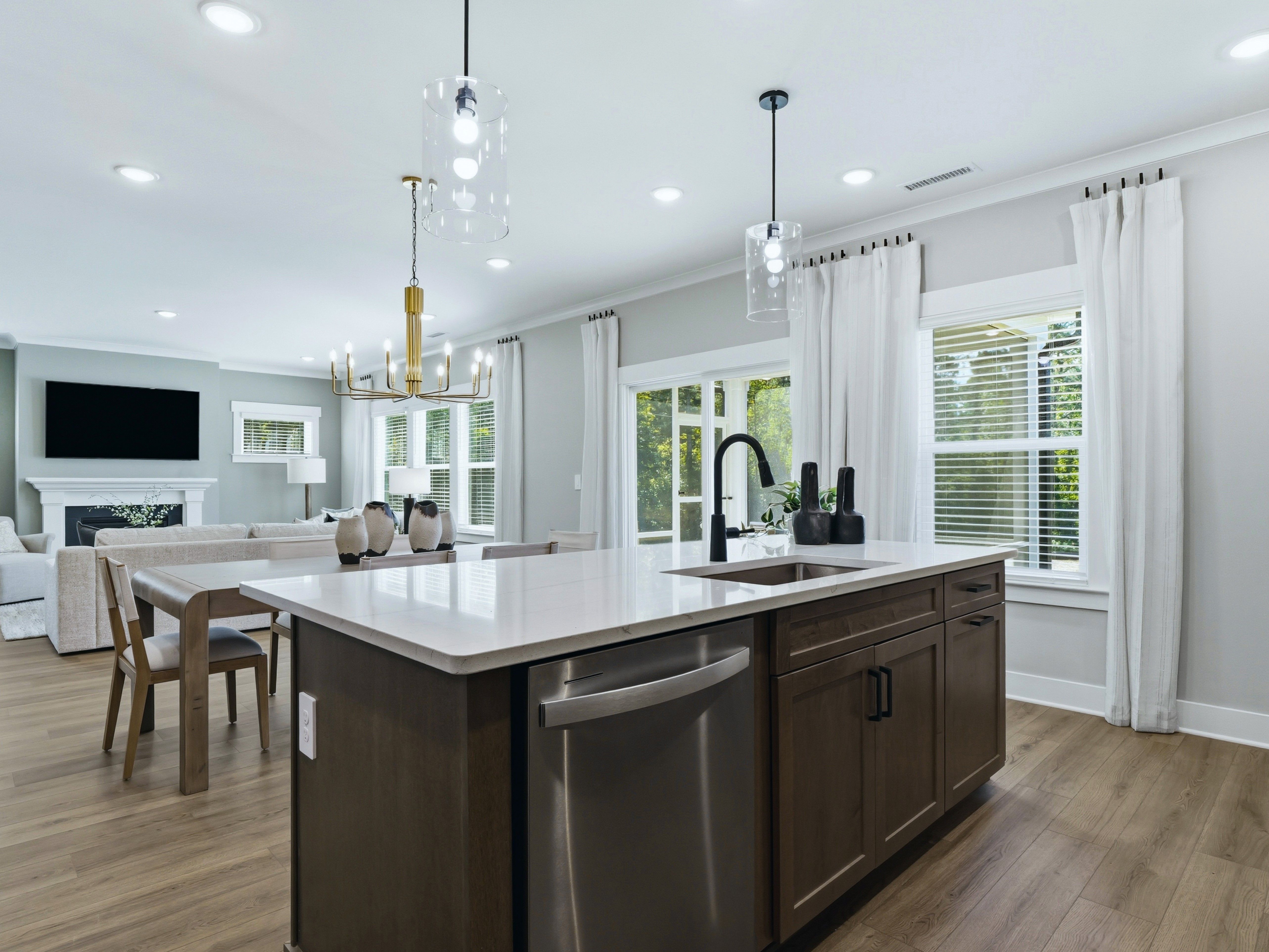 Kitchen in the Taylorsville floorplan at a Meritage Homes community in Zebulon, NC.