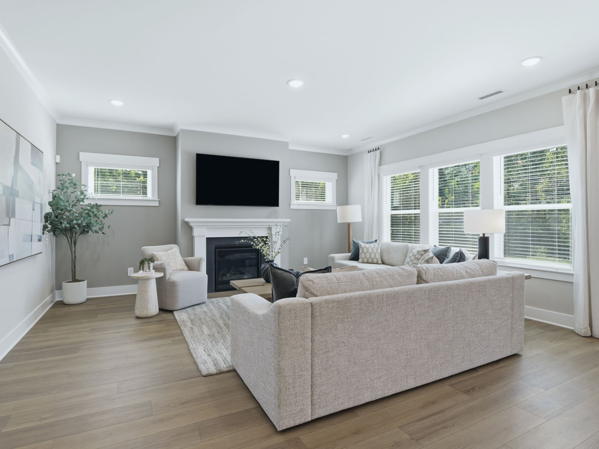 Great room in the Taylorsville floorplan at a Meritage Homes community in Zebulon, NC.