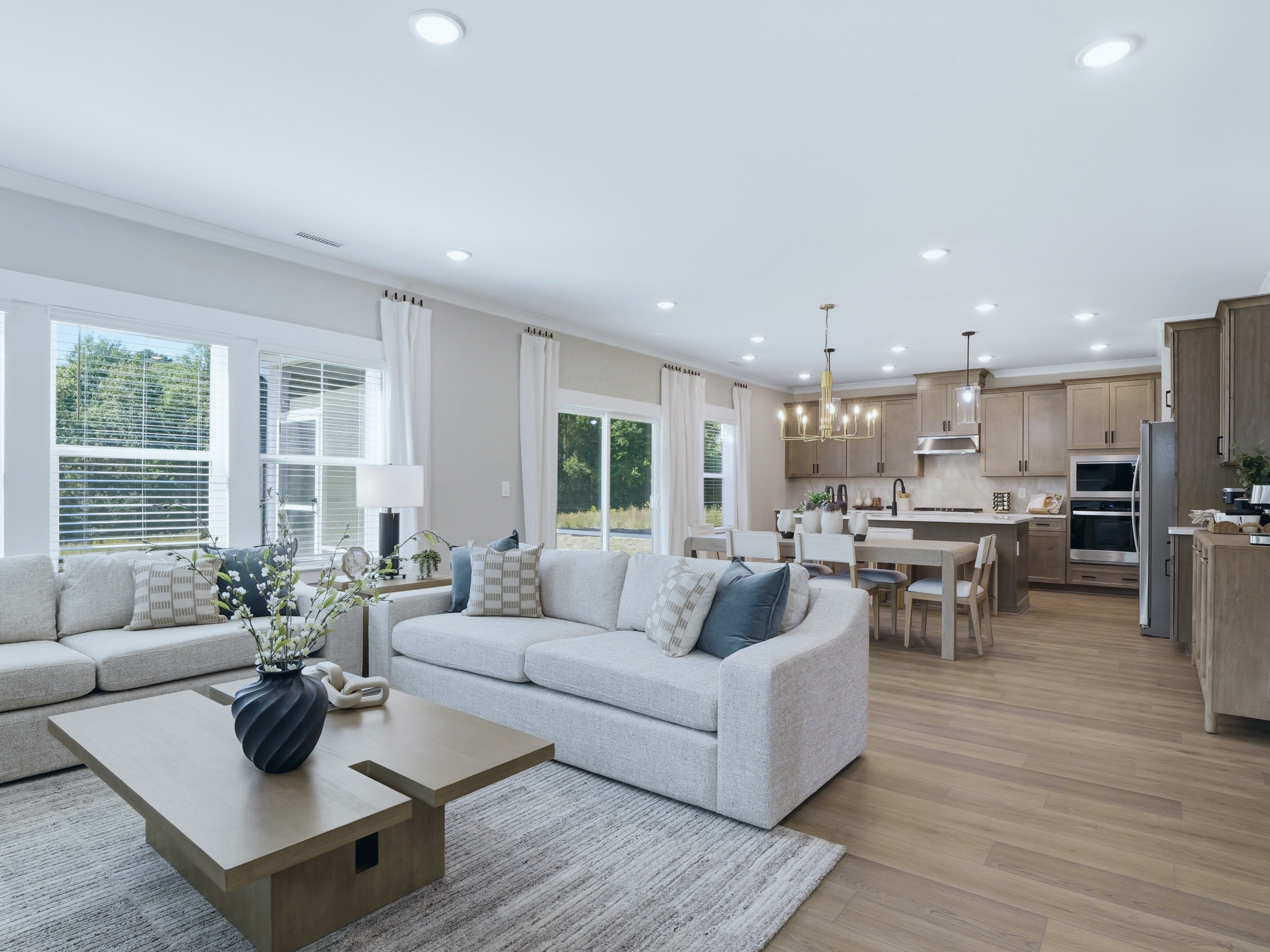 Great room in the Taylorsville floorplan at a Meritage Homes community in Zebulon, NC.