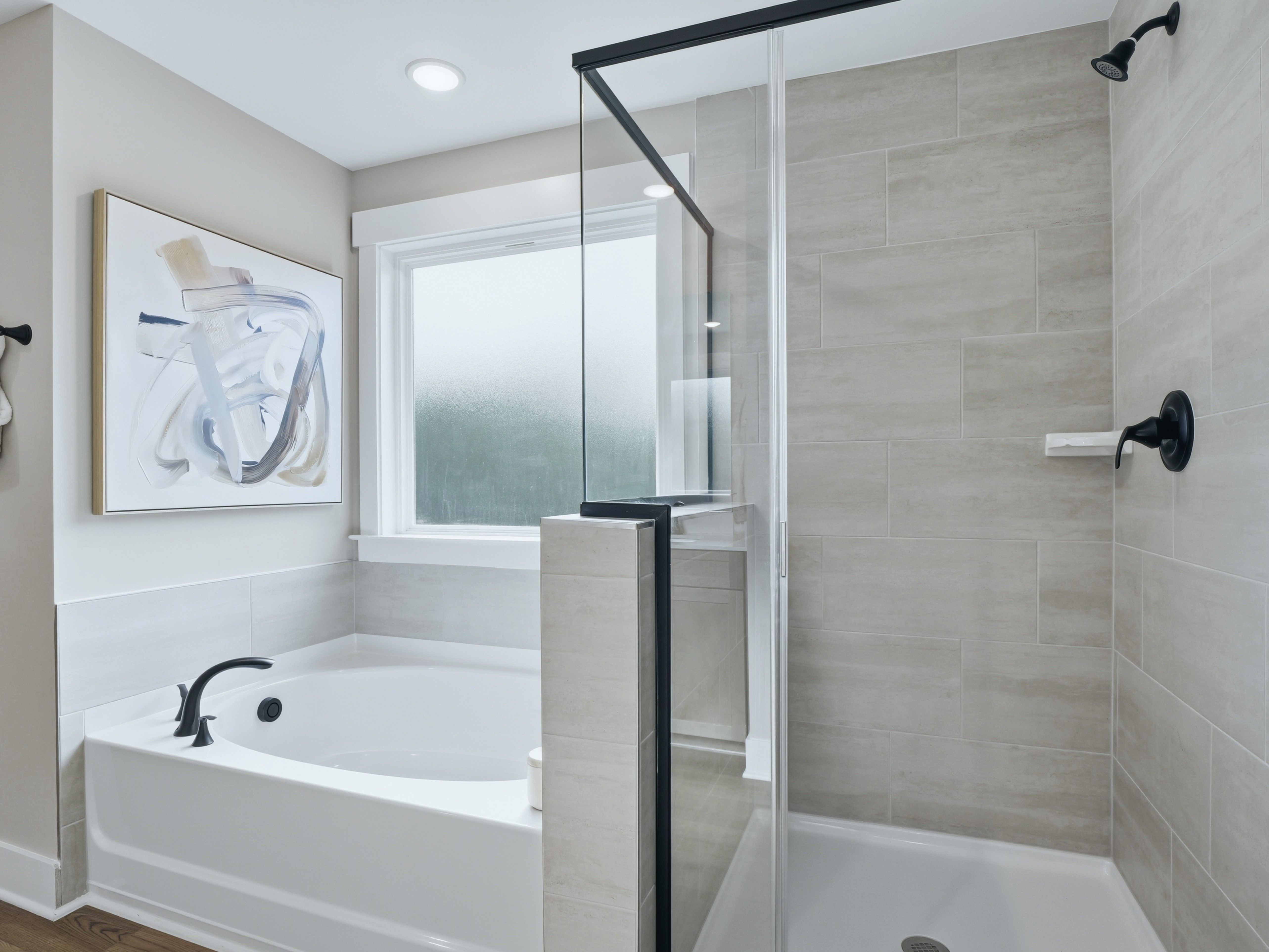 Primary bathroom in the Taylorsville floorplan at a Meritage Homes community in Zebulon, NC.