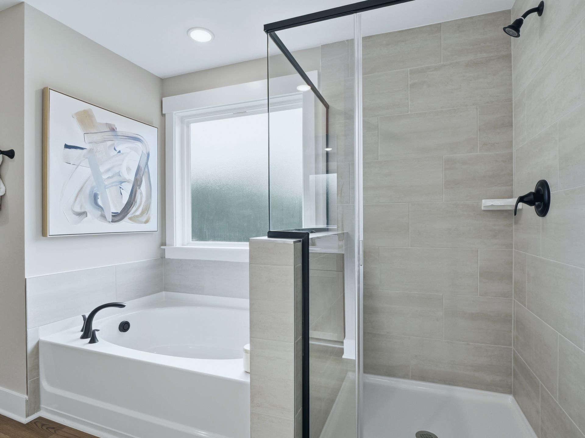 Primary bathroom in the Taylorsville floorplan at a Meritage Homes community in Zebulon, NC.