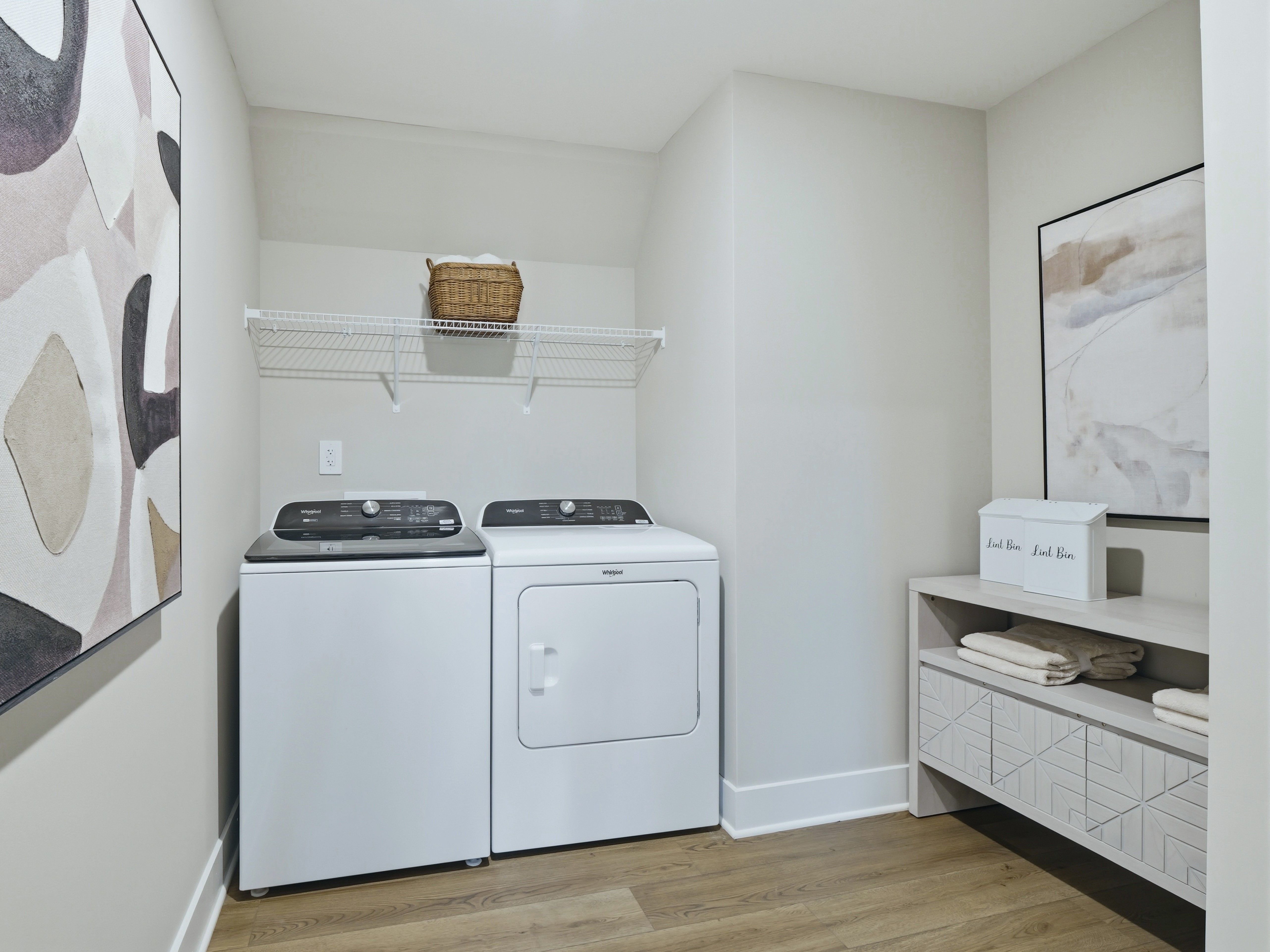 Laundry room in the Taylorsville floorplan at a Meritage Homes community in Zebulon, NC.
