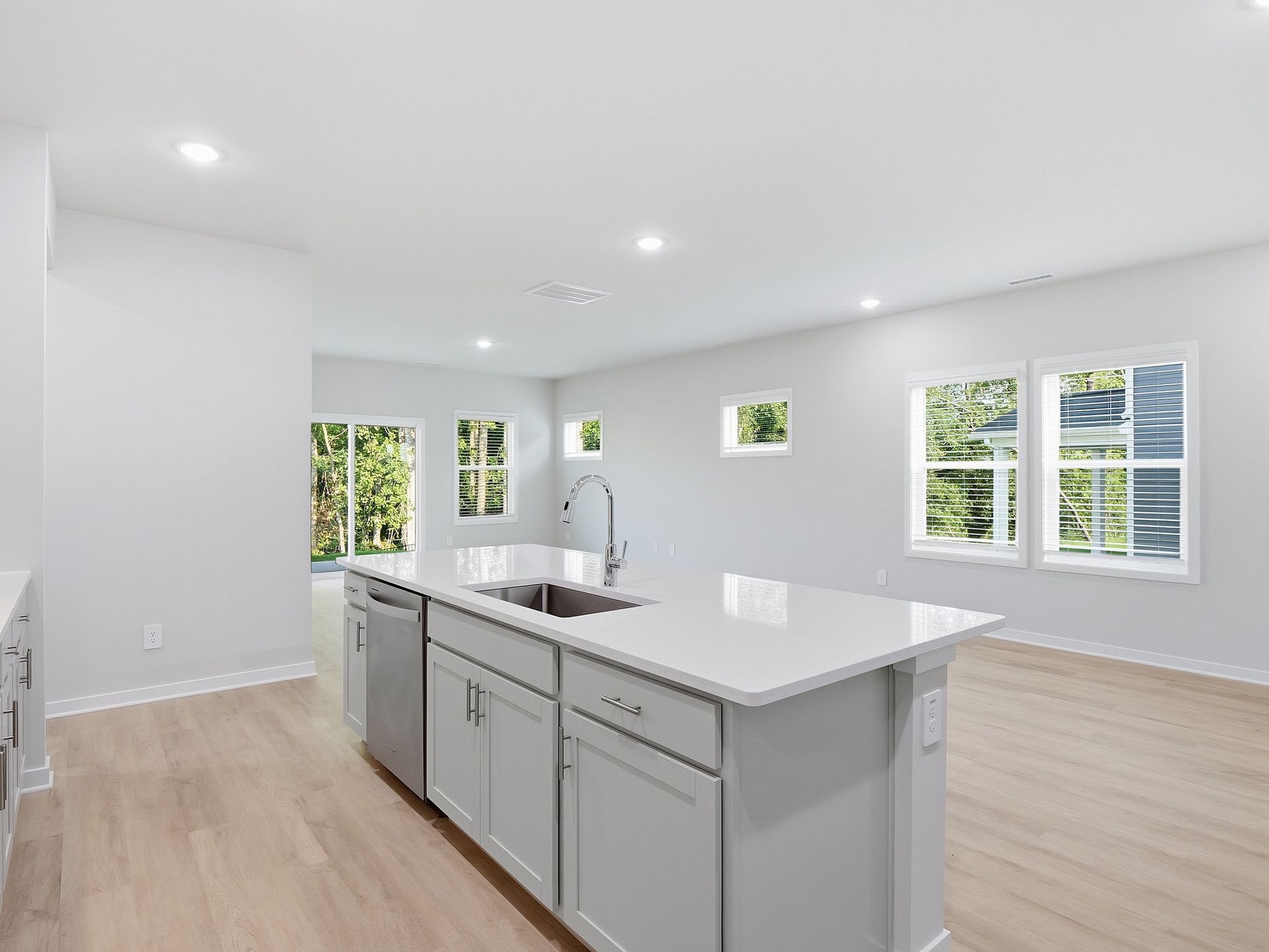 Kitchen in the Paisley floorplan at a Meritage Homes community in Clayton, NC.